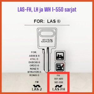 DELSEY, LAS, RONIS FH, LH, WH  1-700,  -Sarjan lisäavain koodilla