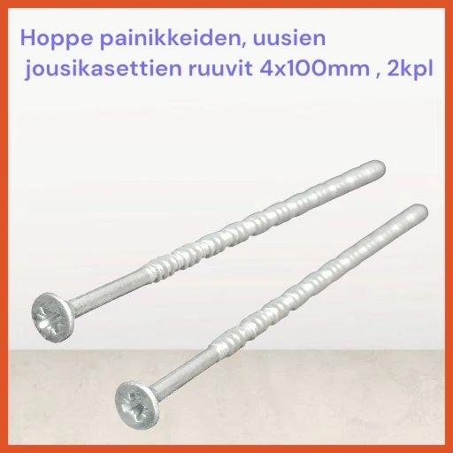 Hoppe uusien muovisten jousikasettien ruuvit 2kpl, 4x100mm - Image 2