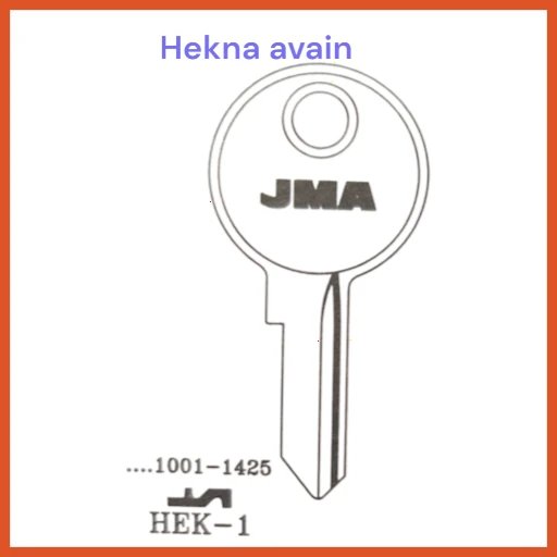 Hekna-1, lisäavain JMA-tai SILCA-aihiosta koodilla
