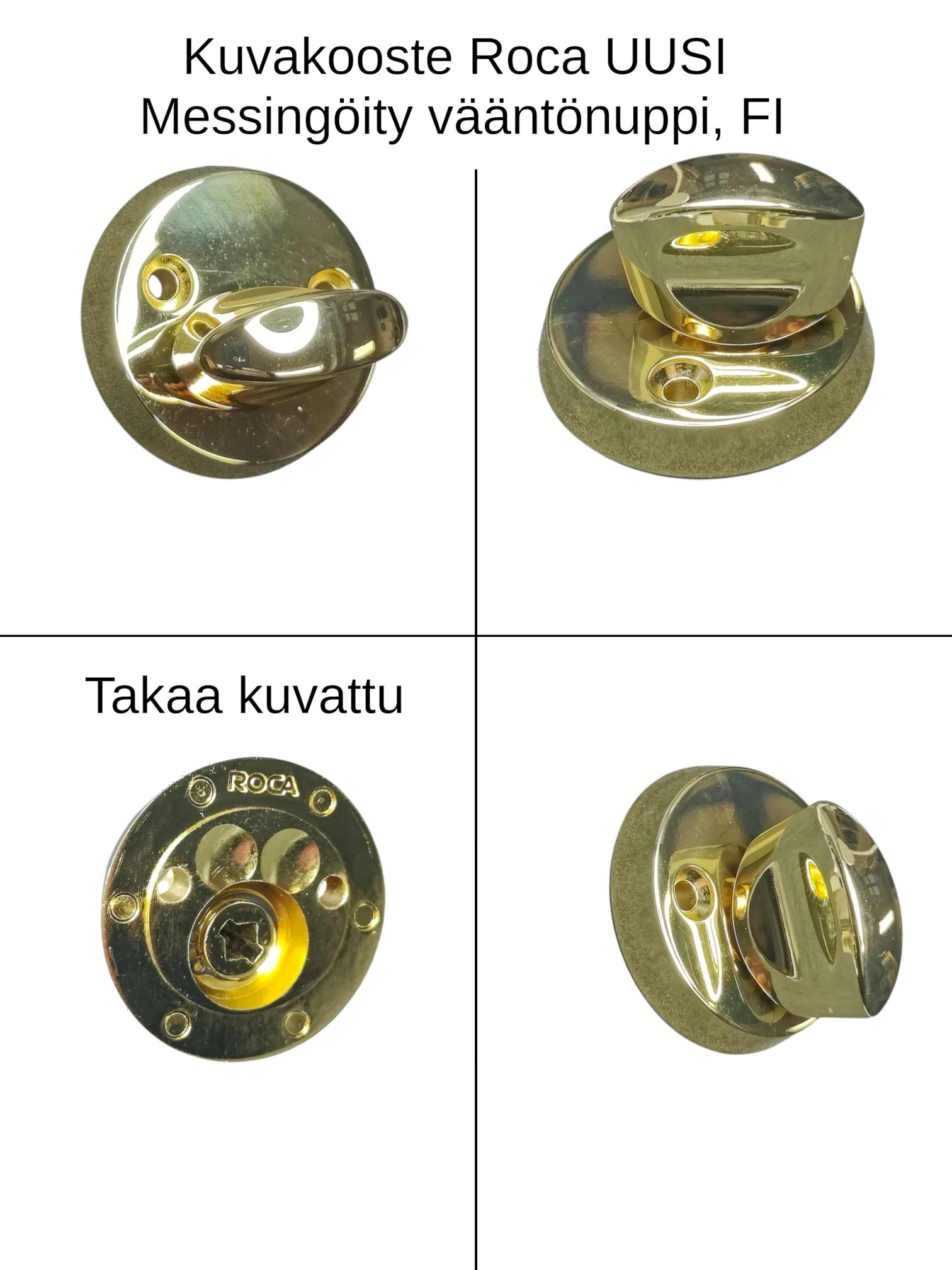 ROCA Vääntönuppi TT280 Messingöity, (ABLOY sopiva, pinnoitettu lakattu) - Image 2