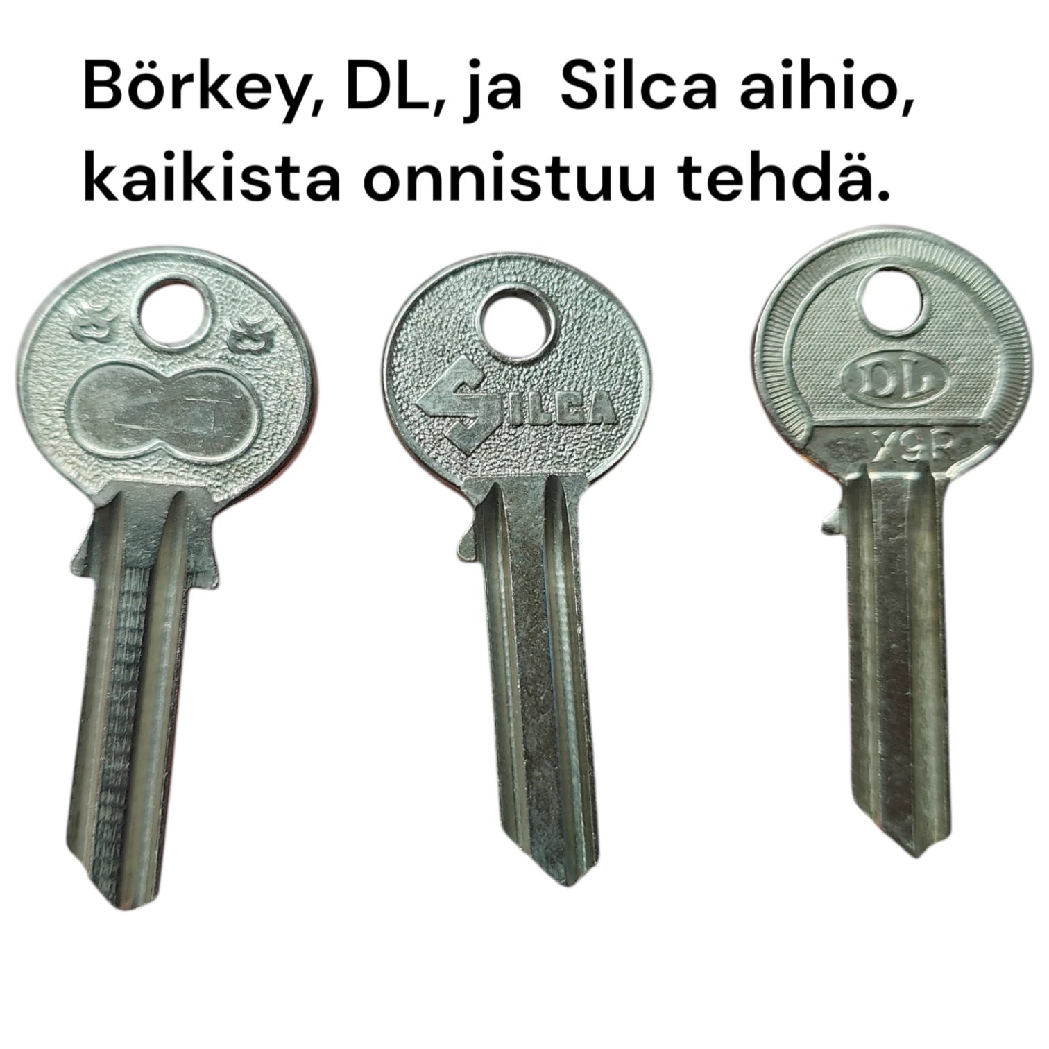 BKS, BIRD, CKS, LAREDO, WINKHAUS, YALE, yms lisäavain JMA-tai Silca aihiosta koodilla.