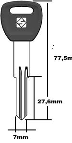 Silca AB114P avain mitoilla