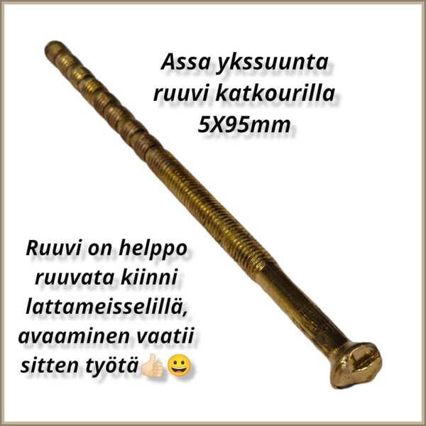 Assa messinkinen ykssuuntaruuvi 5X95