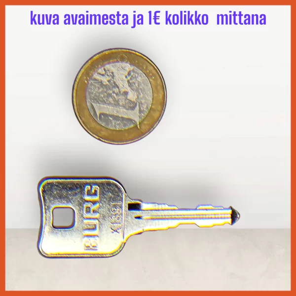 burg-x-sarjan avaimen mittausohje