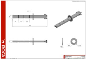 Roca profiilioven vääntönupinkaran mitat